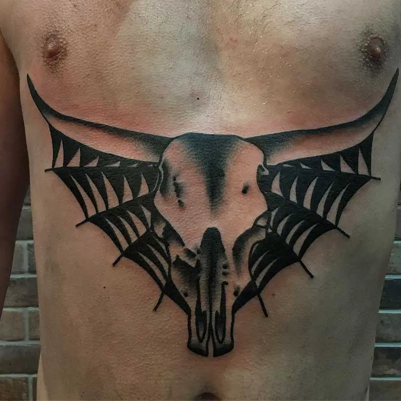 traditional-bull-skull-tattoo-2