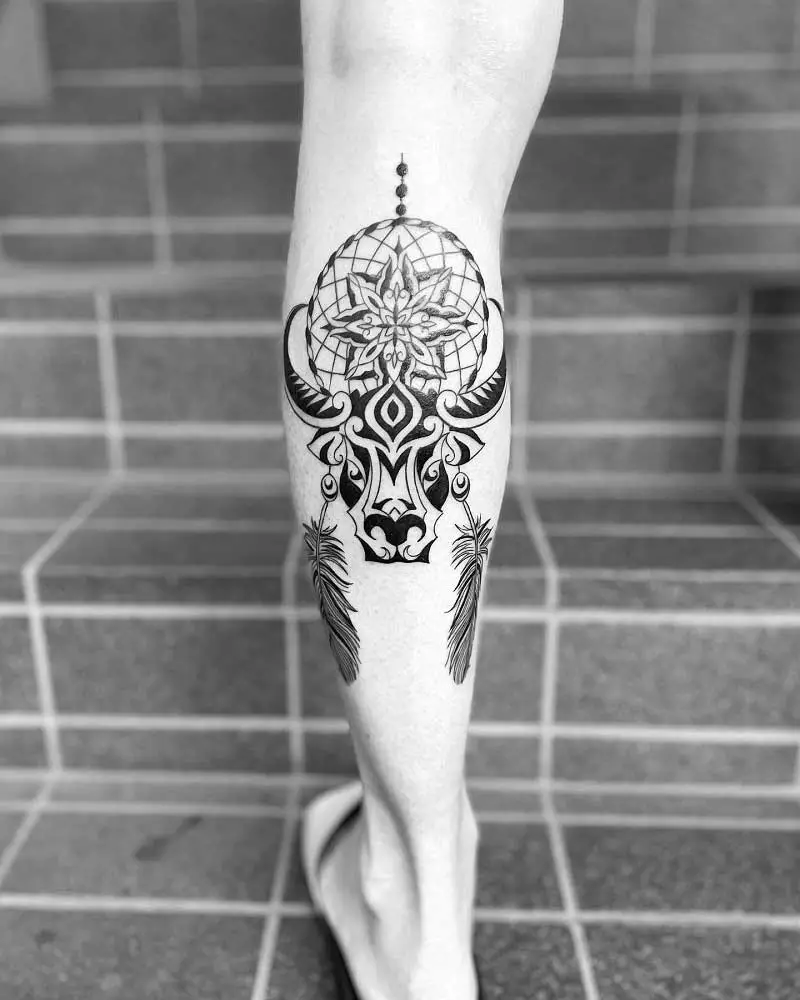 tribal-buffalo-tattoo--2