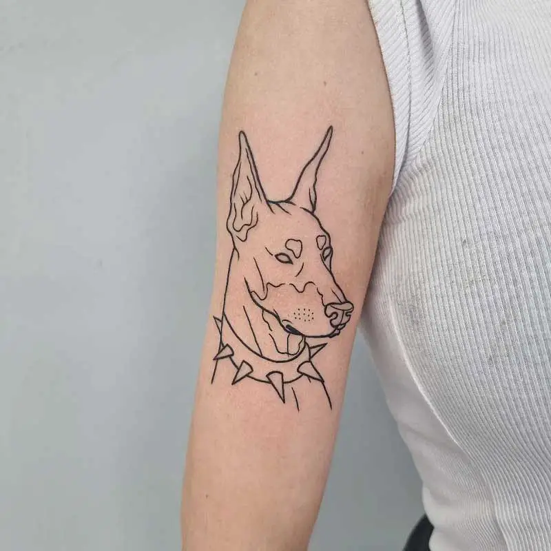 Tattoo uploaded by jaredshaw000  Cerberus inspired start to a chest   dog doberman cerberus  Tattoodo