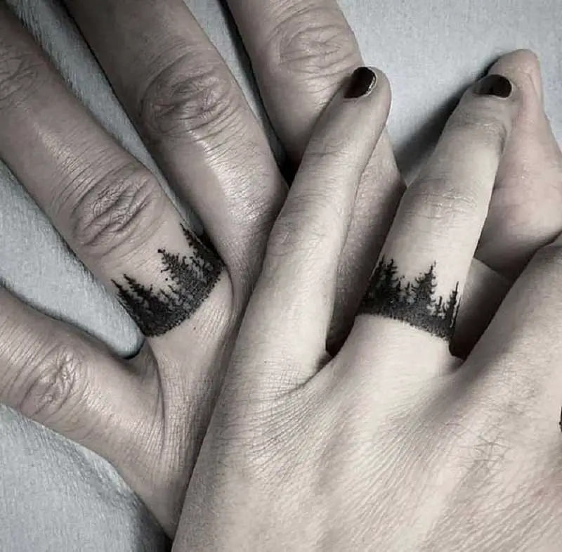 100 Unique Wedding Ring Tattoos Youll Need to See  Tattoo Me Now