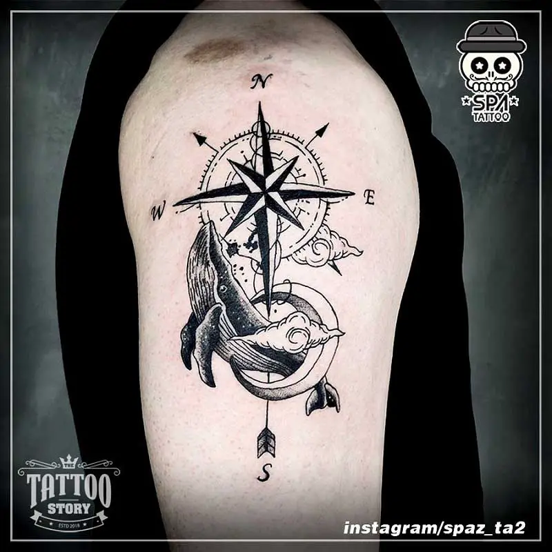 whale-compass-tattoo-1