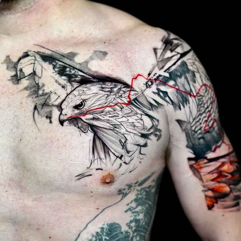 Abstract Hawk Tattoo 1
