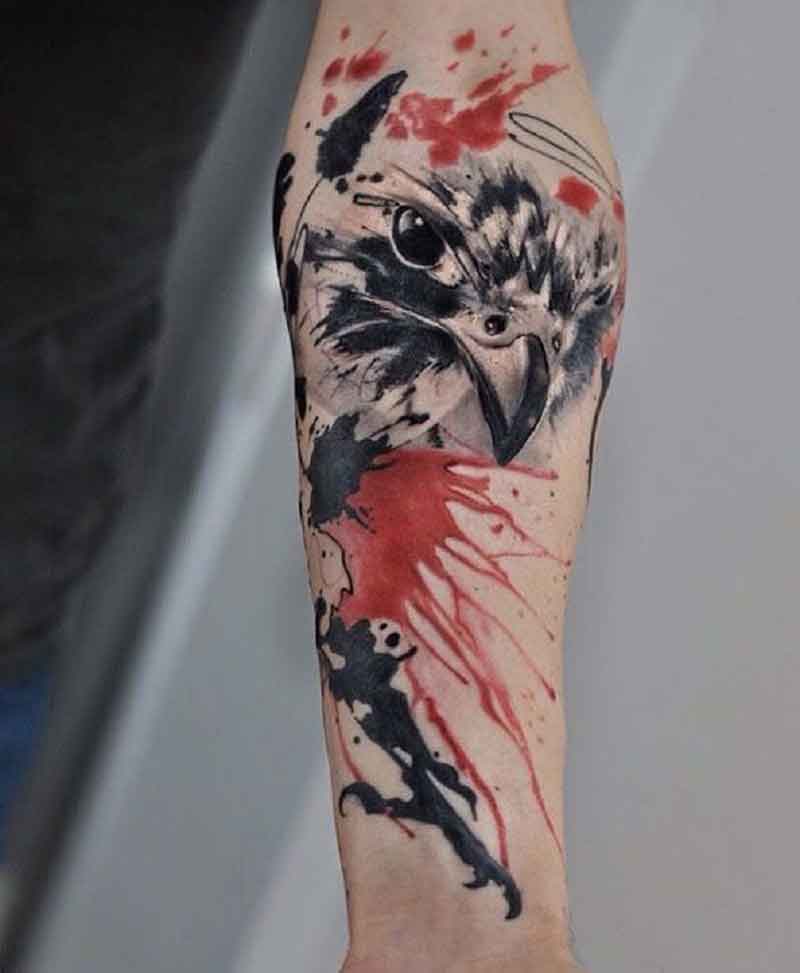 Abstract Hawk Tattoo 3