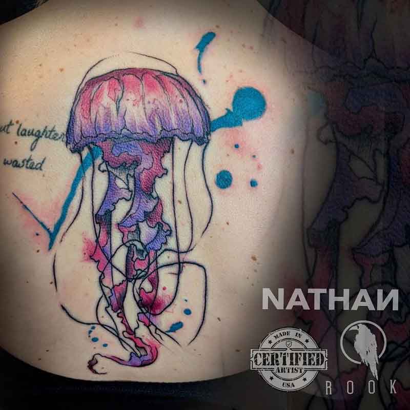 Abstract Jellyfish Tattoo 1