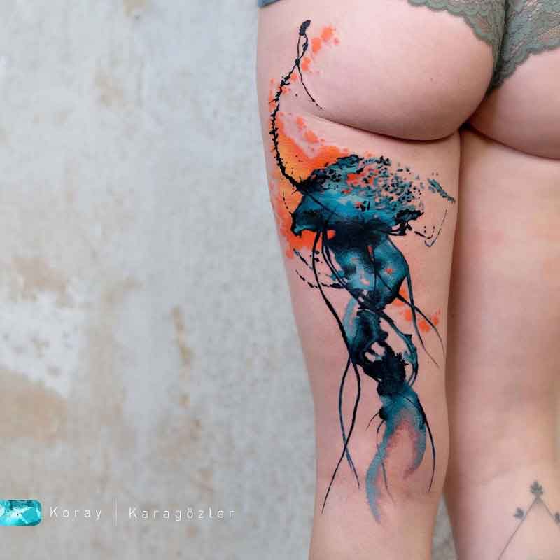 Abstract Jellyfish Tattoo 3