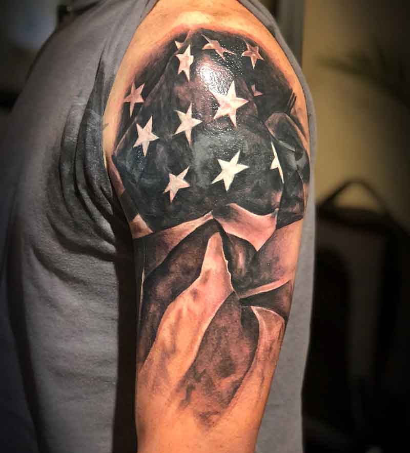 American Flag Cover Up Tattoo 3