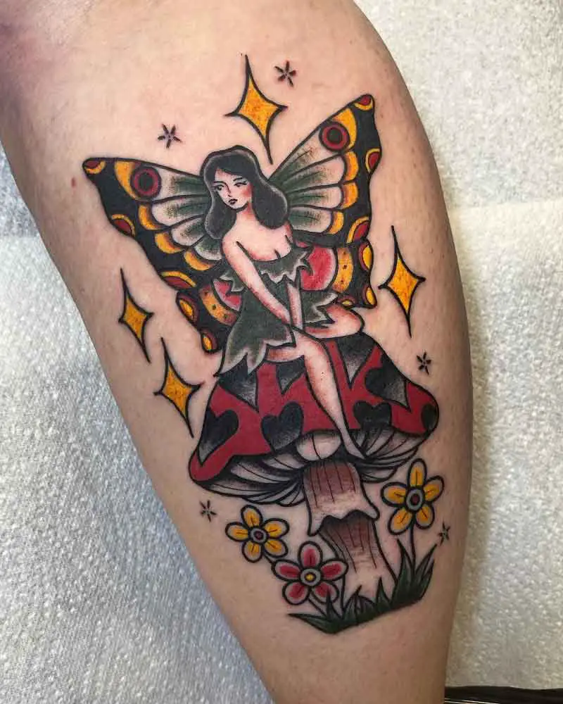 American Traditional Fairy Tattoo 1