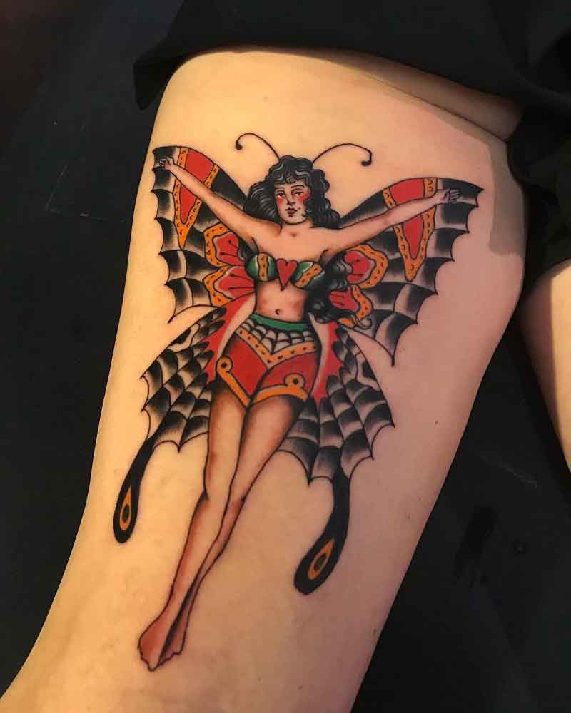 American Traditional Fairy Tattoo 2