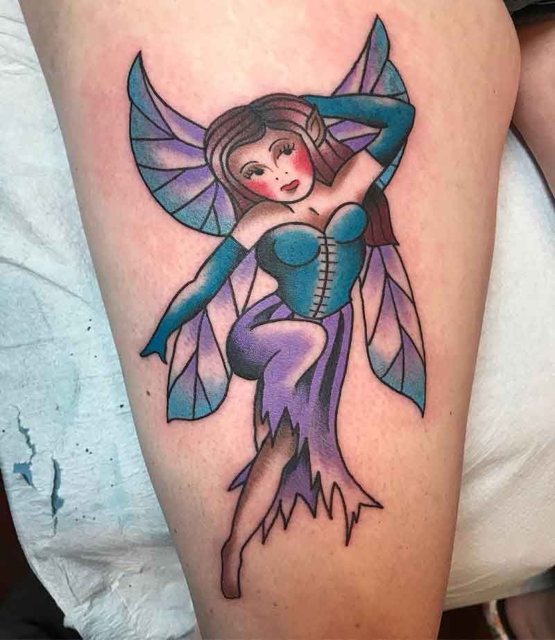 American Traditional Fairy Tattoo 3