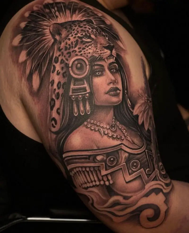Aztec Panther Tattoo 1