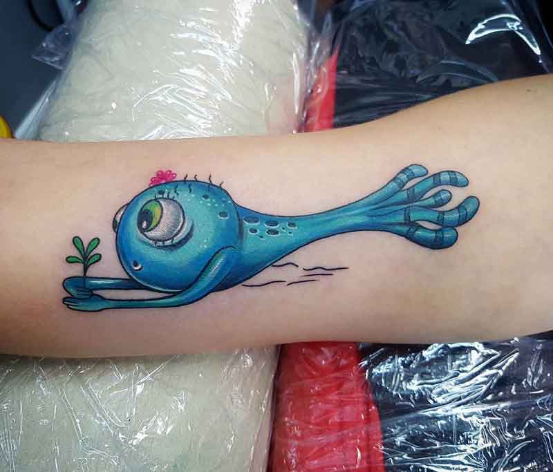 Cartoon Jellyfish Tattoo 1