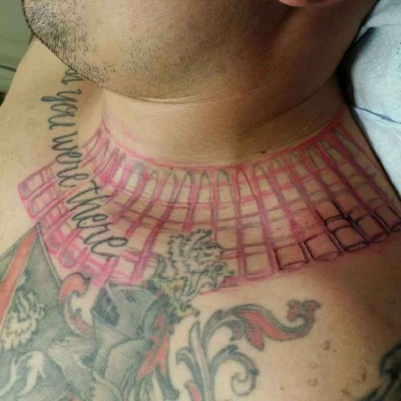 Chest Bullet Belt Tattoo 2