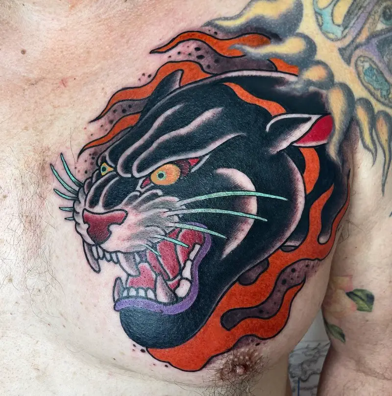 Chinese Panther Tattoo 2