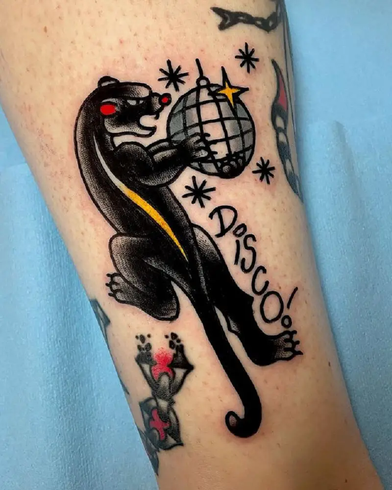 Climbing Panther Tattoo 1