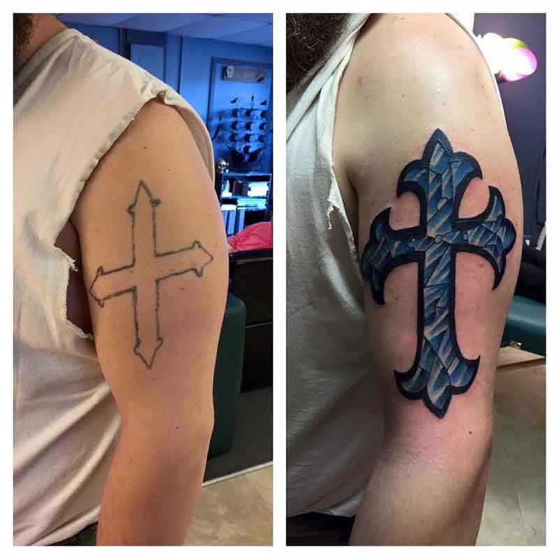 Cross Cover Up Tattoo 2