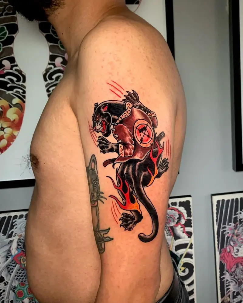Crouching Panther Tattoo 3