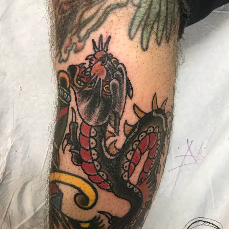Dragon Panther Tattoo 1