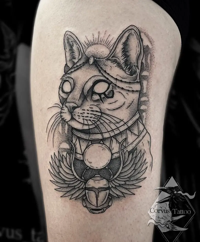 Egyptian Panther Tattoo 2
