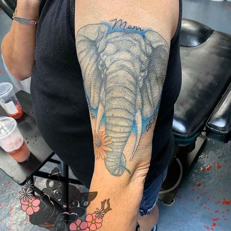 Elephant Cover Up Tattoo 3