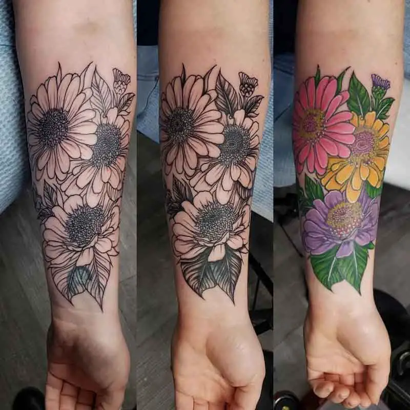 Floral Cover Up Tattoo 2