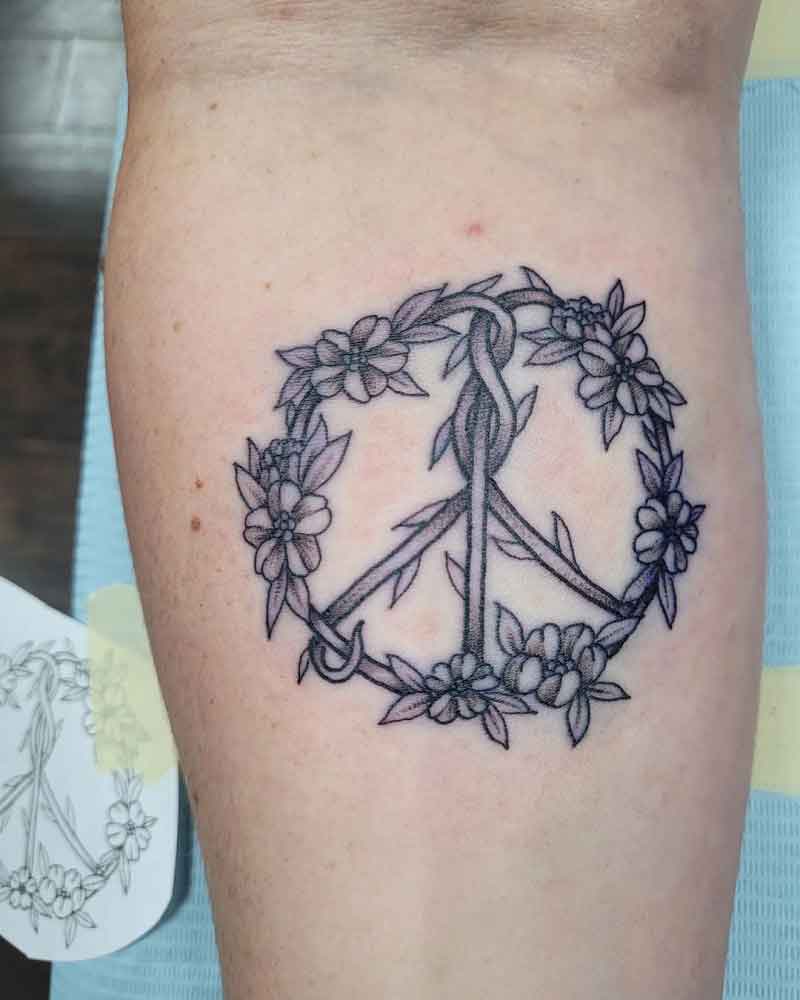 Flower Peace Tattoo 3