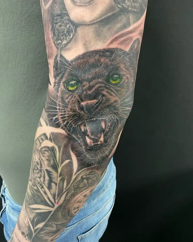 Forearm Black Panther Tattoo 1