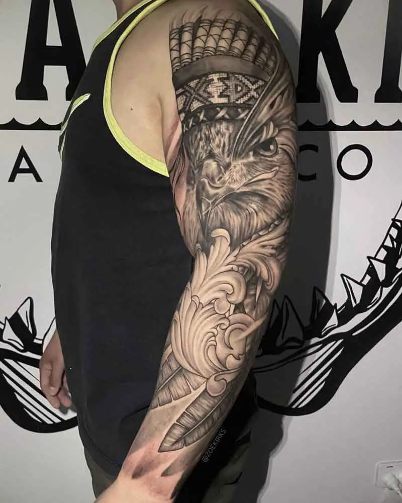 Forearm Hawk Tattoo 1