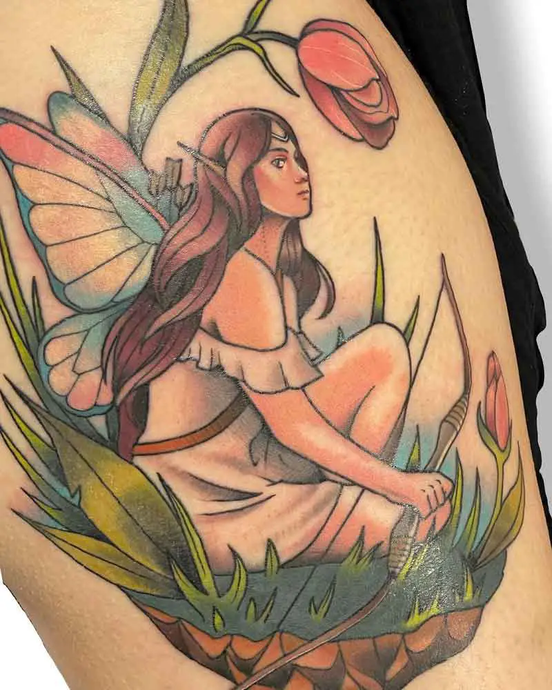 Garden Fairy Tattoo 2