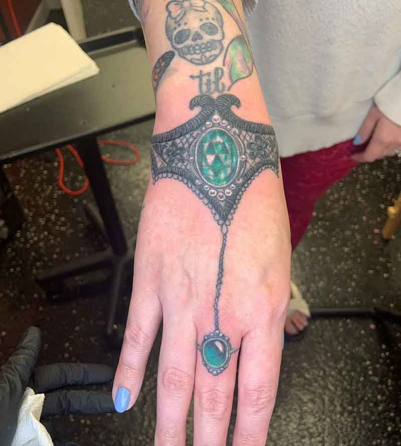 Gemstone Belt Tattoo 1