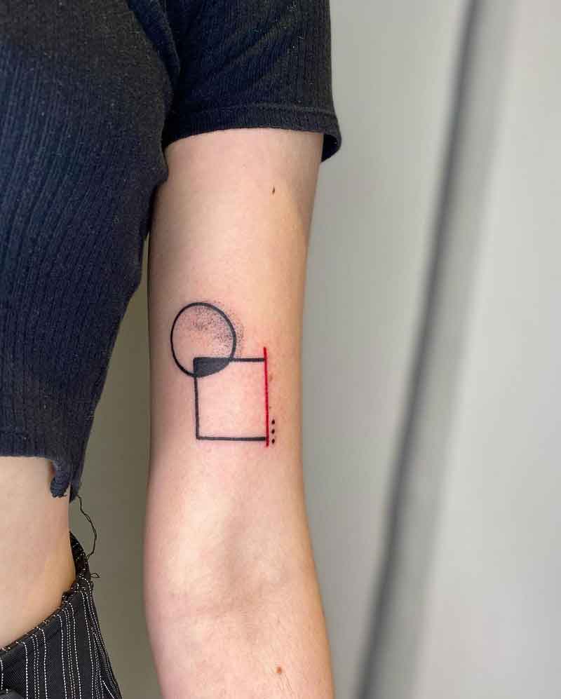 Geometric Negative Space Tattoo 2