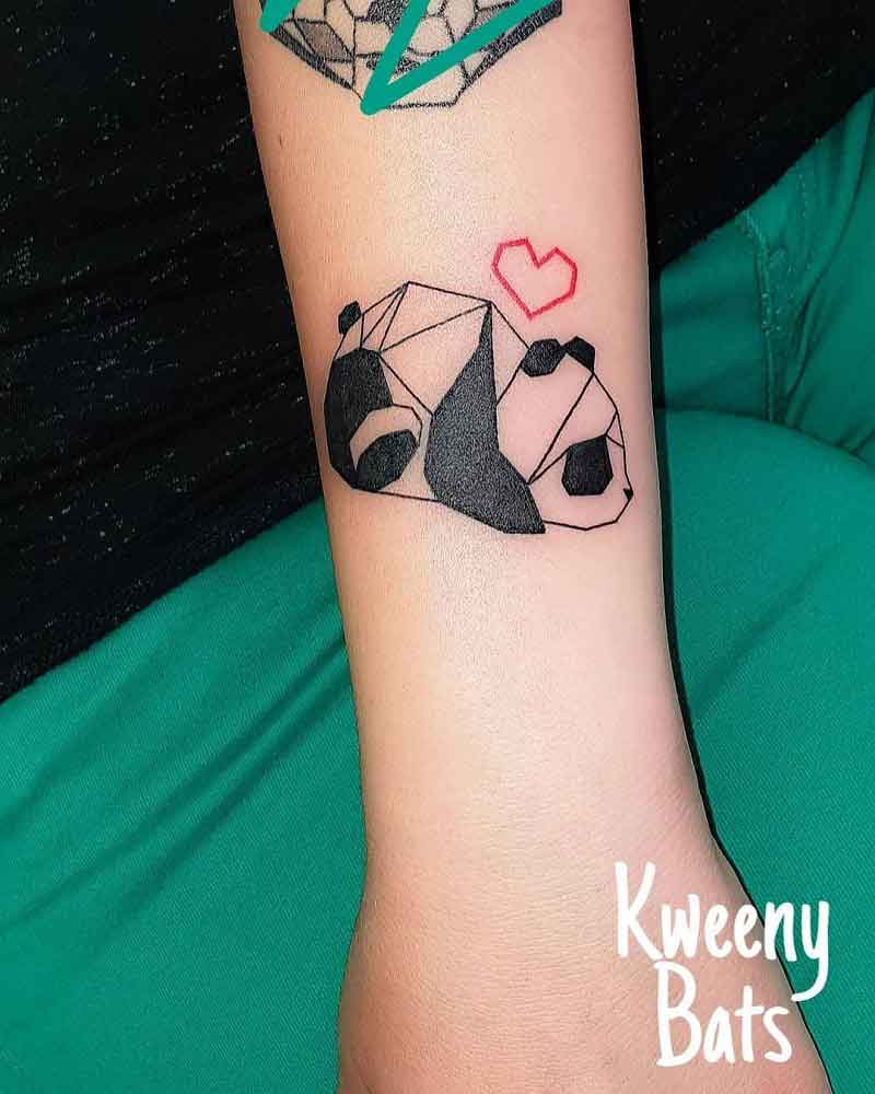 Geometric Panda Tattoo 3