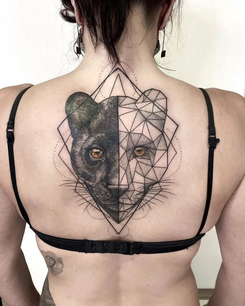 Geometric Panther Tattoo 1