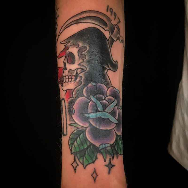 Grim Reaper Cover Up Tattoo 2