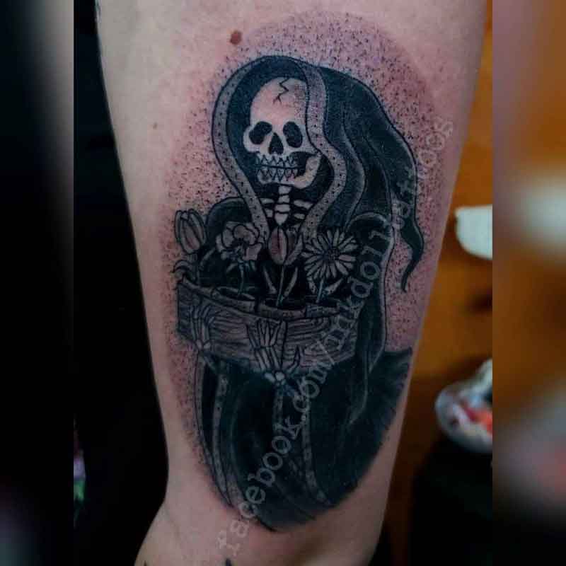 Grim Reaper Cover Up Tattoo 3