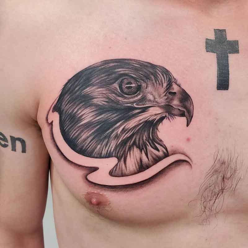 Hawk Chest Tattoo 1