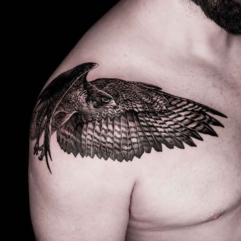 Hawk Shoulder Tattoo 1