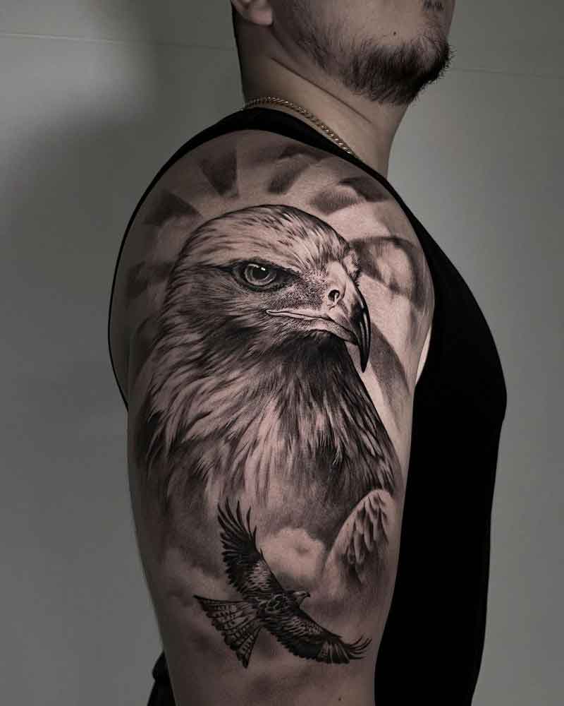 Hawk Shoulder Tattoo 2