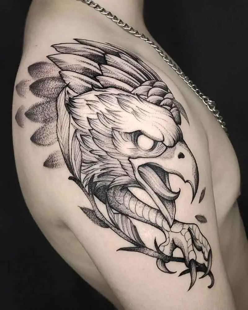 Hawk Shoulder Tattoo 3