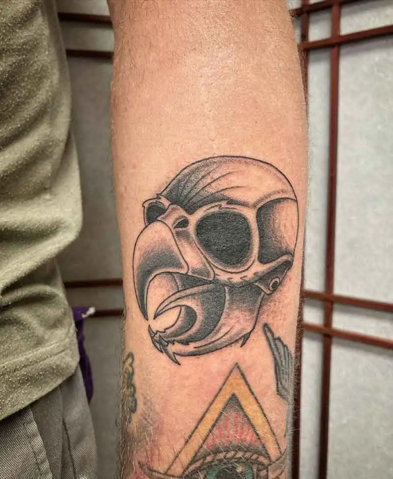 Hawk Skull Tattoo 2