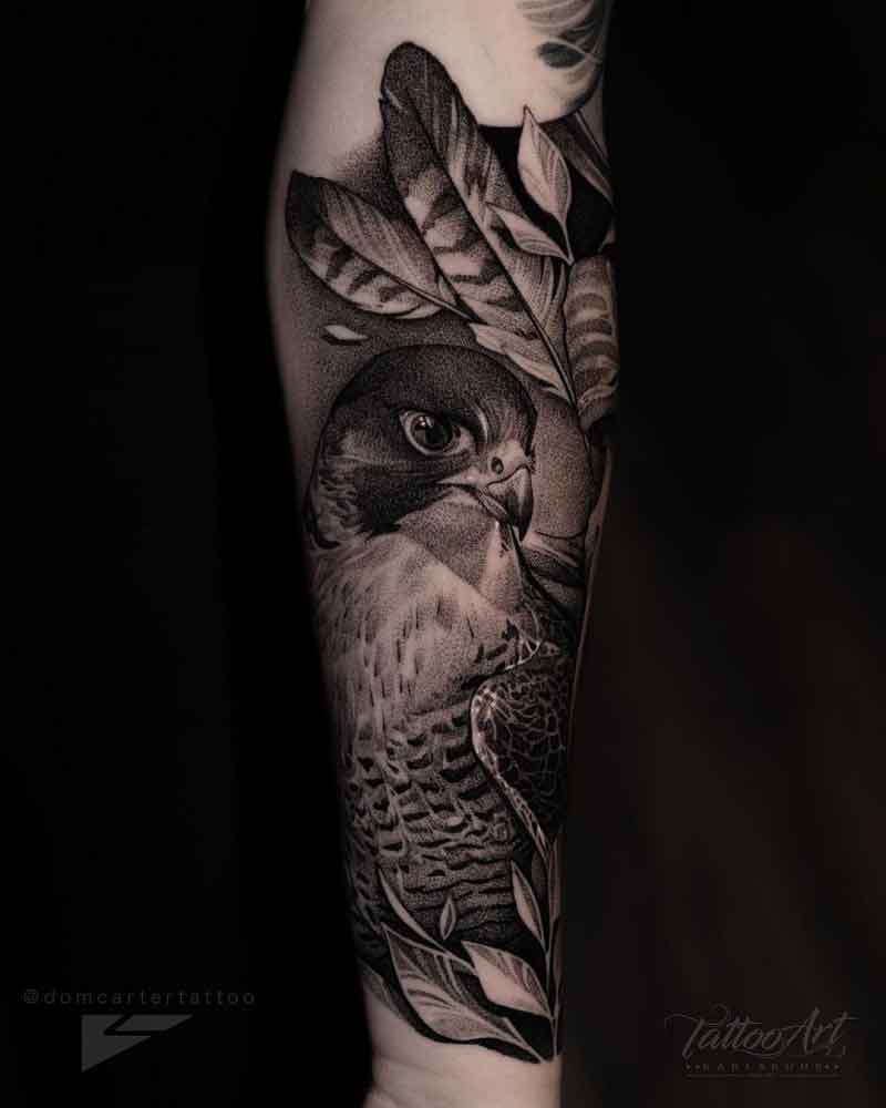 Hawk Sleeve Tattoo 1