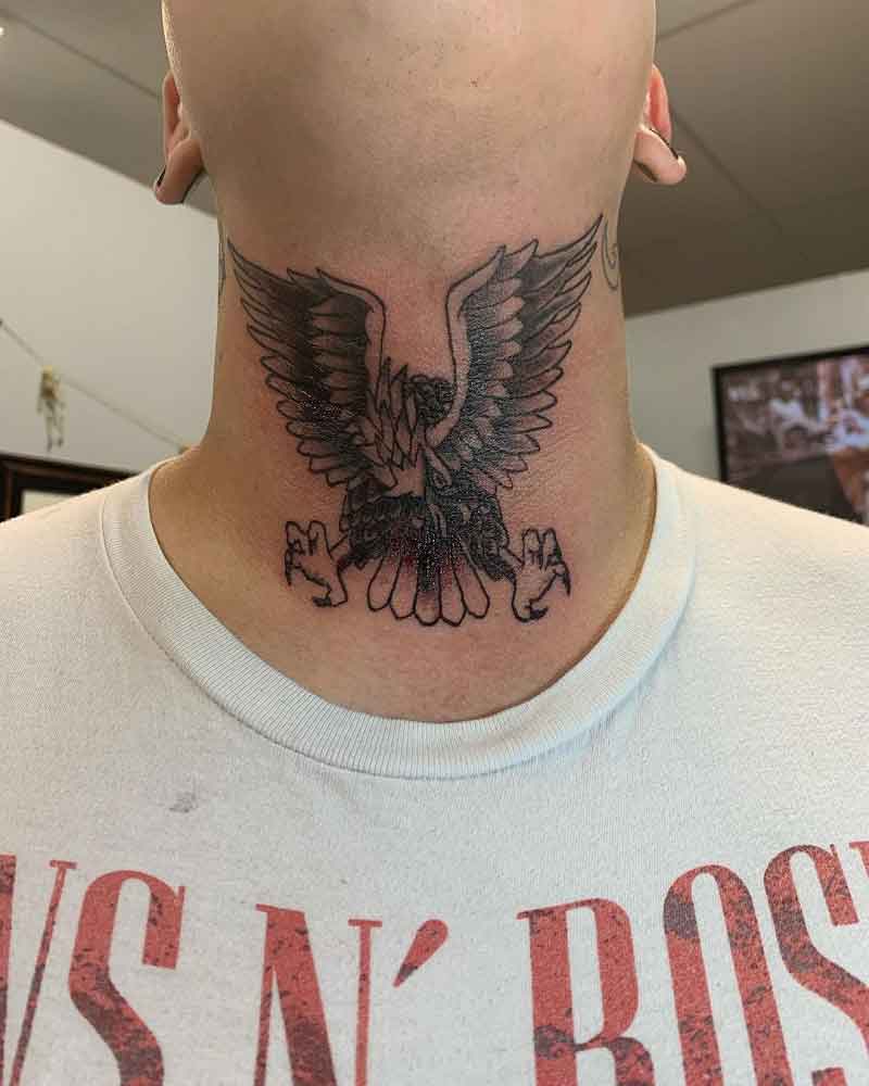 Hawk Throat Tattoo 1