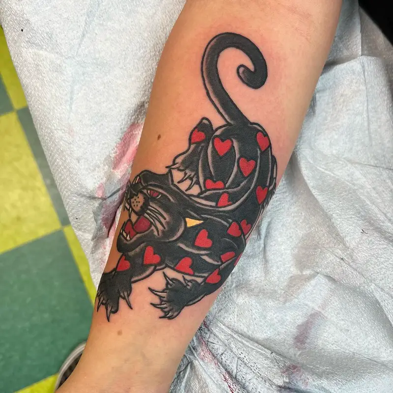 Heart Panther Tattoo 1
