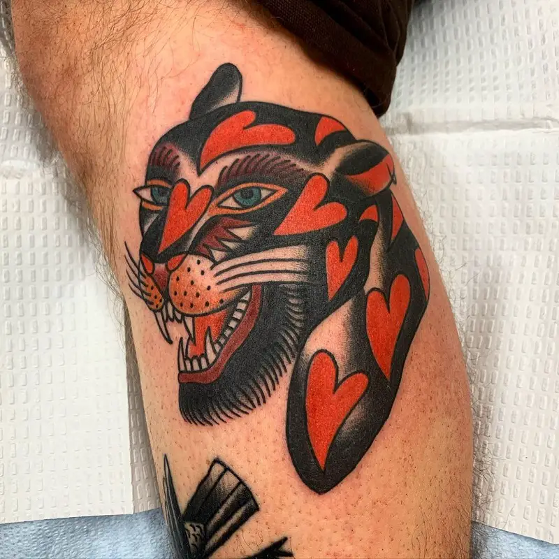 Heart Panther Tattoo 2