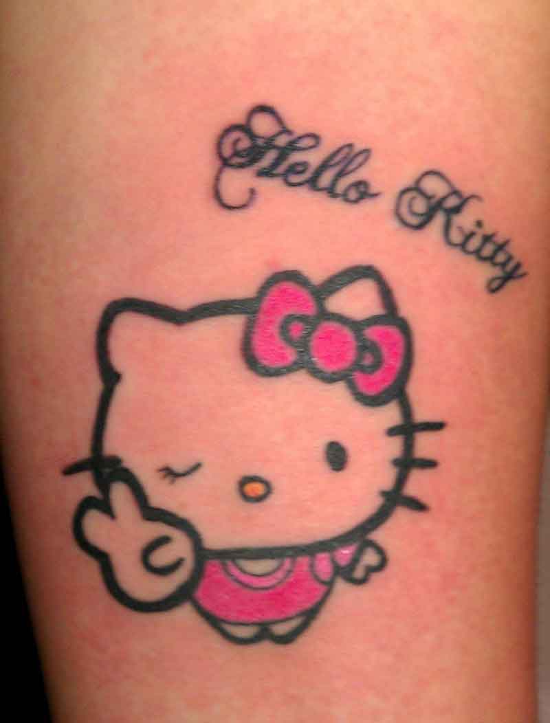 Hello Kitty Peace Tattoo 3