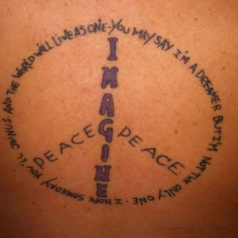 Imagine Peace Tattoo 3