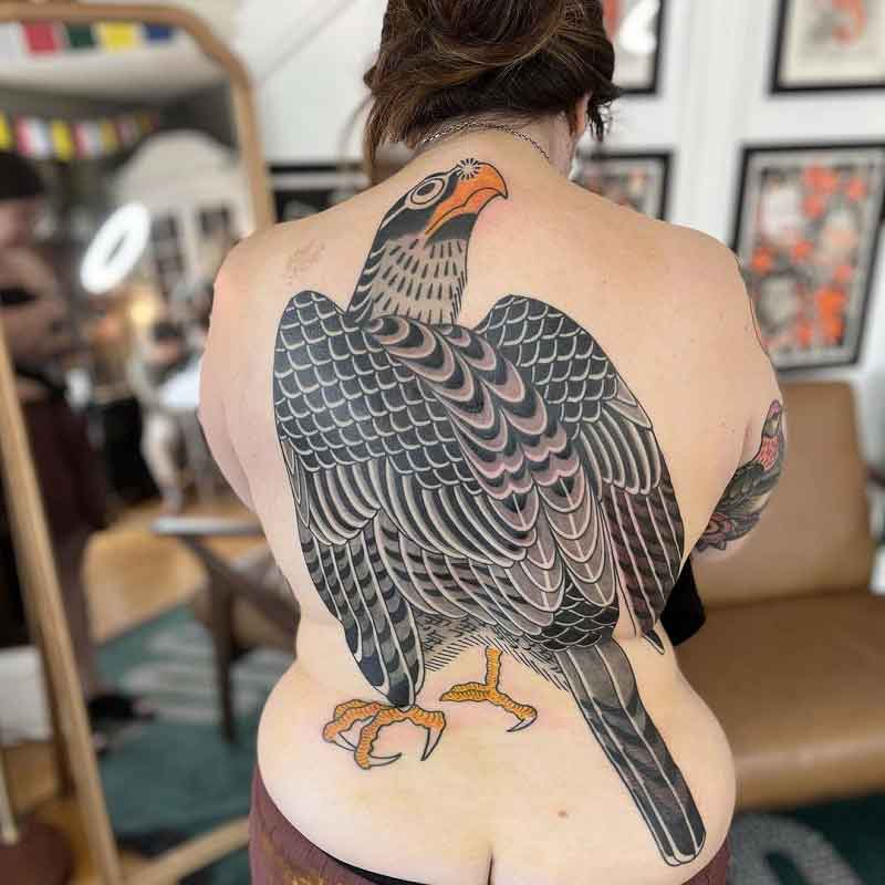 Japanese Hawk Tattoo 2