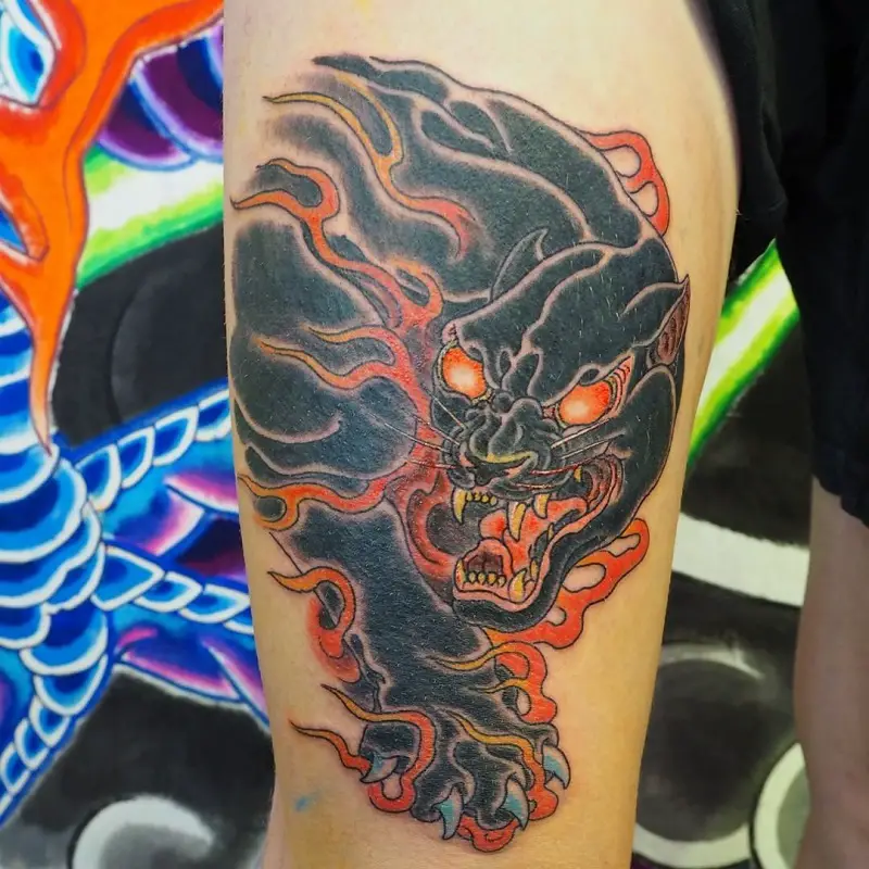 Japanese Panther Tattoo 1