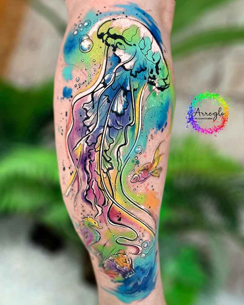 Jellyfish Cover Up Tattoo 1