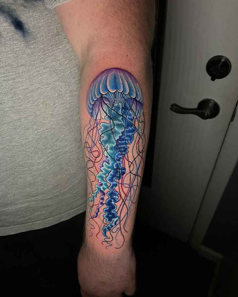 Jellyfish Cover Up Tattoo 2