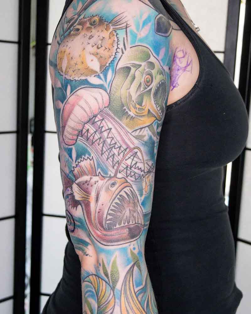Jellyfish Shoulder Tattoo 1